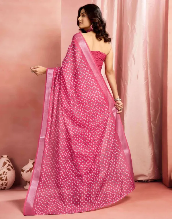 Dark_Pink_Cotton_Linen_Printed_Saree