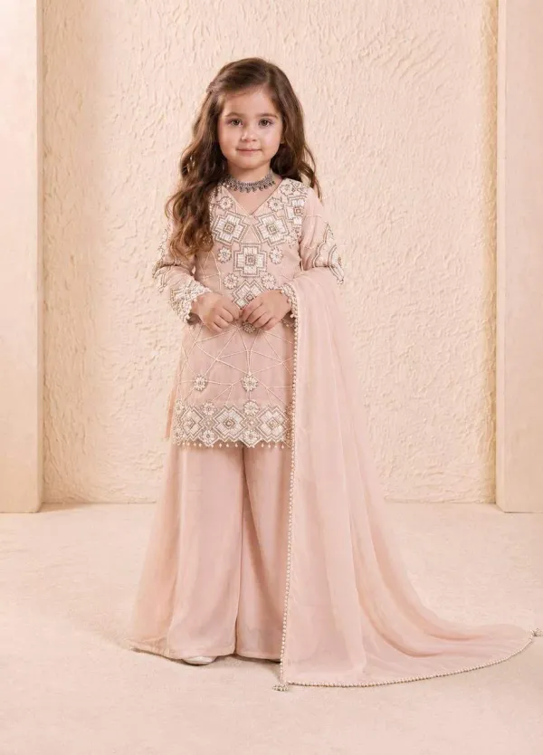 Peach_Girls_Wedding_Wear_Top_Palazzo_And_Dupatta_Set_With_Sequence_Work