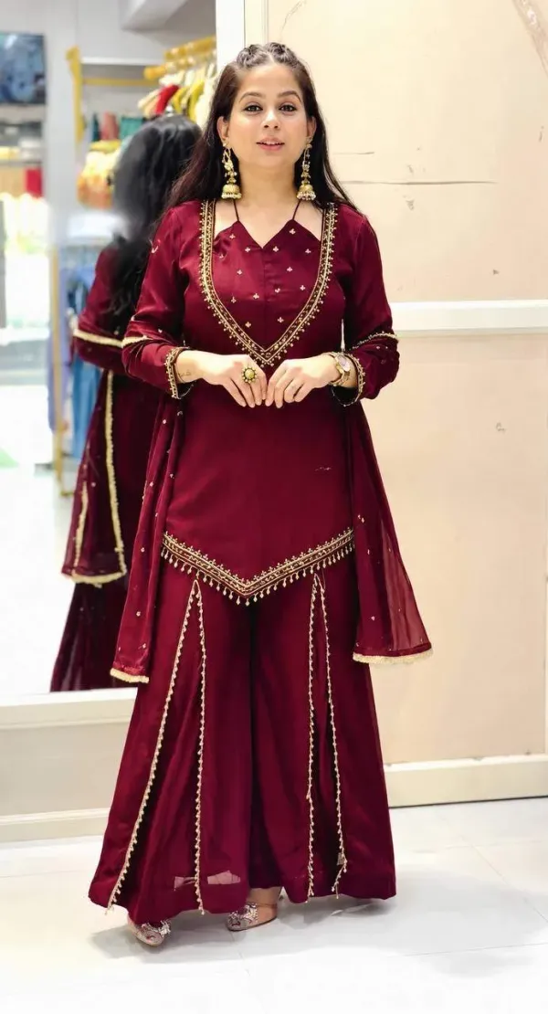Maroon_Embroidered_Sharara_Suit_Set_With_Dupatta