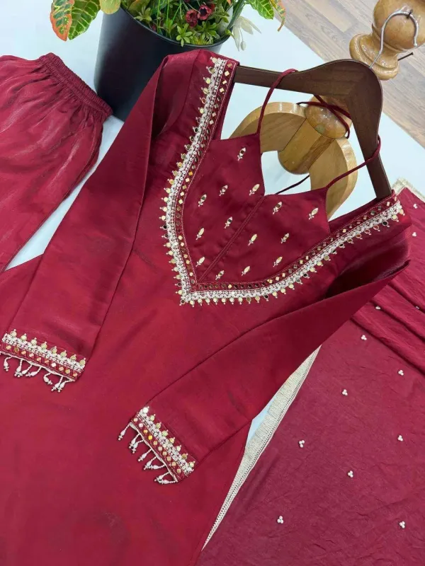 Maroon_Embroidered_Sharara_Suit_Set_With_Dupatta