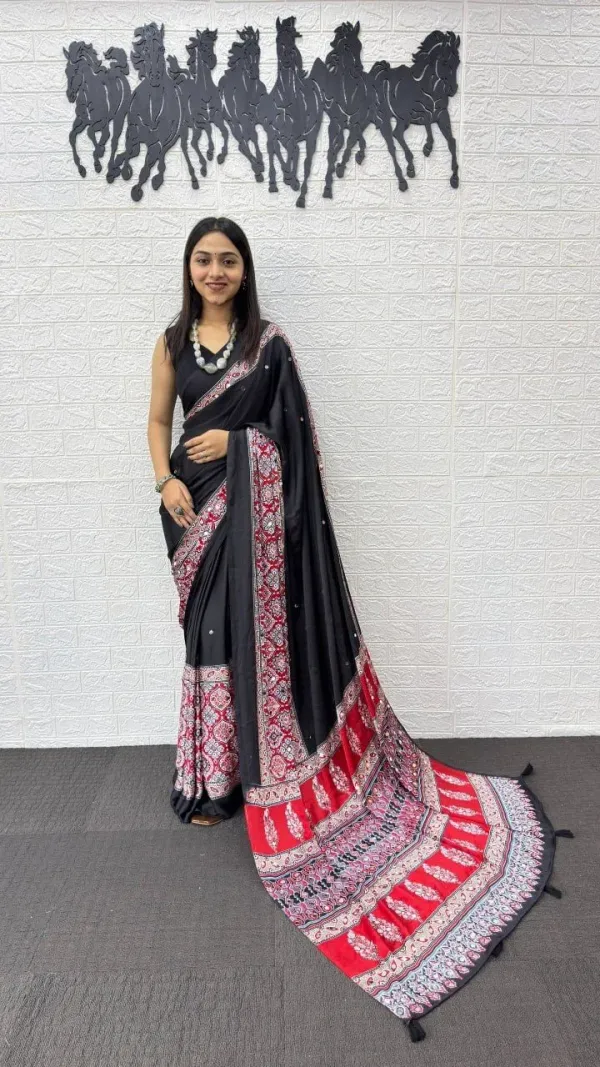 Ajrakh_Real_Mirror_Work_Semi_Gajji_Silk_Soft_And_Smooth_Saree
