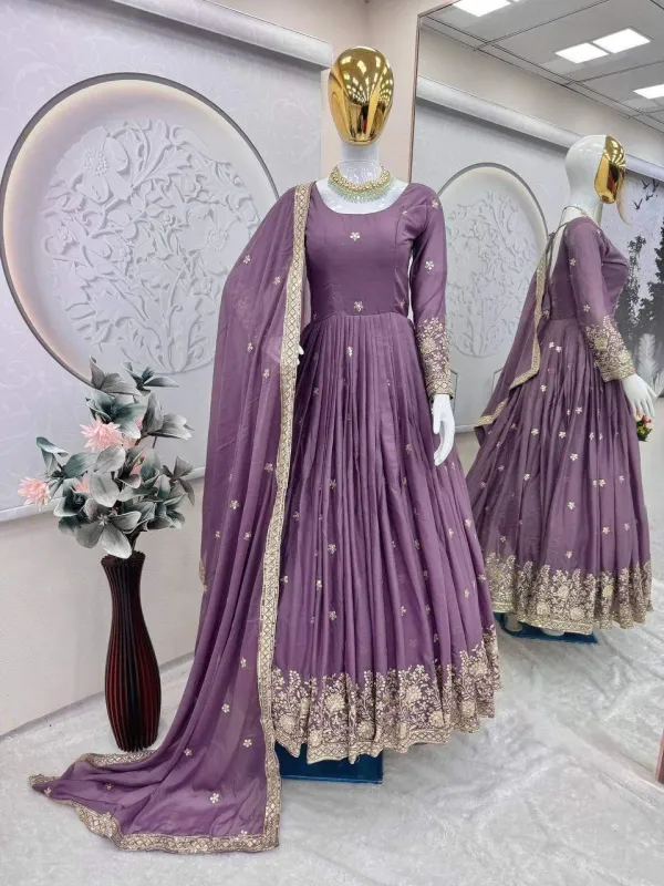 Designer_Embroidered_Purple_Anarkali_Gown_With_Dupatta_Heavy_Diamond_Silk_Sequins_Work_Full_Stitched_3_5_Meter_Flair