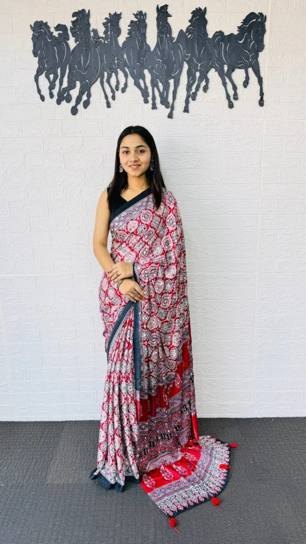 Ajrakh_Real_Mirror_Work_Semi_Gajji_Silk_Soft_And_Smooth_Saree