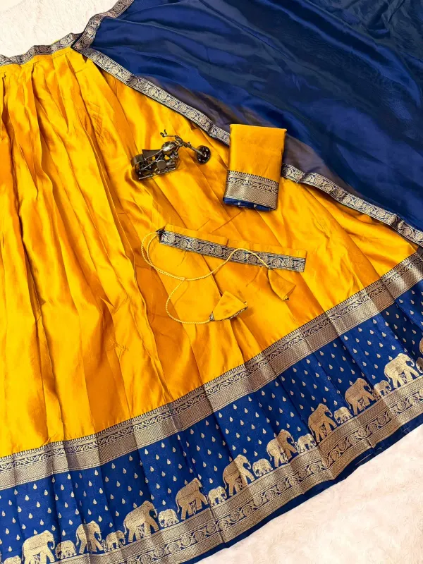 Narayan_Pattu_Lehenga_Is_A_Traditional_South_Indian_Ensemble_Crafted_From_Premium_Silk_Pattu_And_Distinguished_By_Intricate_Royal_Zari_Weaving