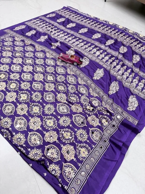 Timeless_Ajarakh_Print_Mirror_Detail_Saree_Design_For_Women