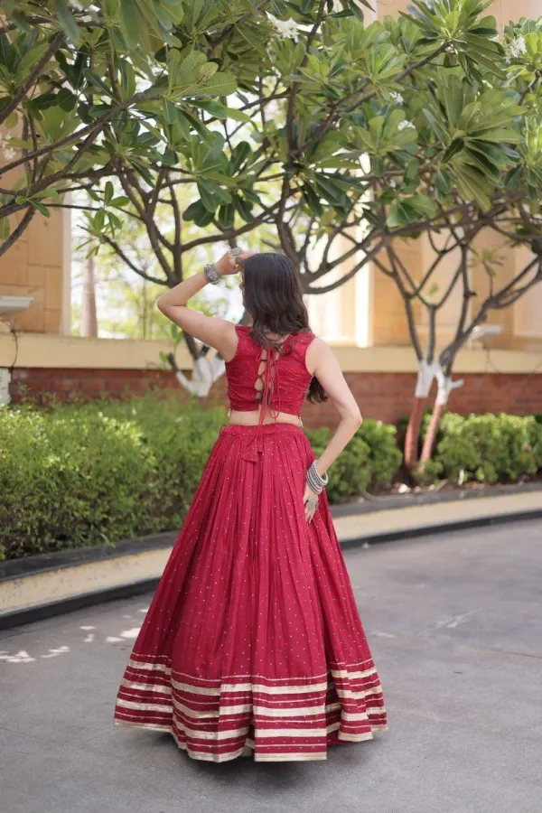 Navratri_Lehenga_Choli_Black_Micro_Cotton_Bandhani_Print_Flared_Lehenga_Choli_Set_With_Gamthi_Mirror_Work_Koti_Veronica_Fashion_Hub