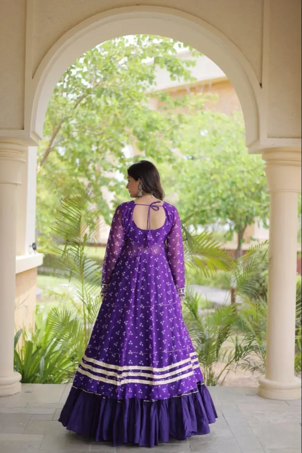 Purple_Bandhani_Print_Lehenga_With_Kutchi_Patche_Work_Embellished_Lahenga_Kurti