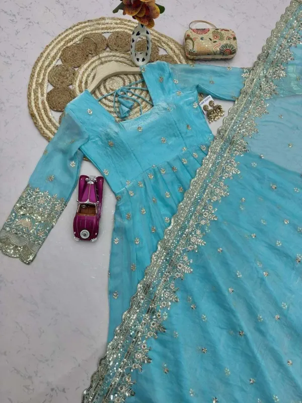 Sky_Blue_Organza_Anarkali_Suit_Set_With_Heavy_Sequin_Embroidery_Elephant_Zari_Border_Dupatta_Veronica_Fashion_Hub