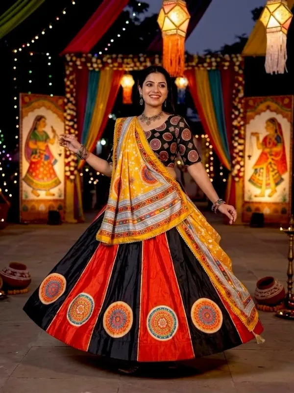 Navratiri_Special_Presenting_A_Perfectly_Blended_Dola_Silk_Lehenga_Festive_Season_To_Charm_Your_Look
