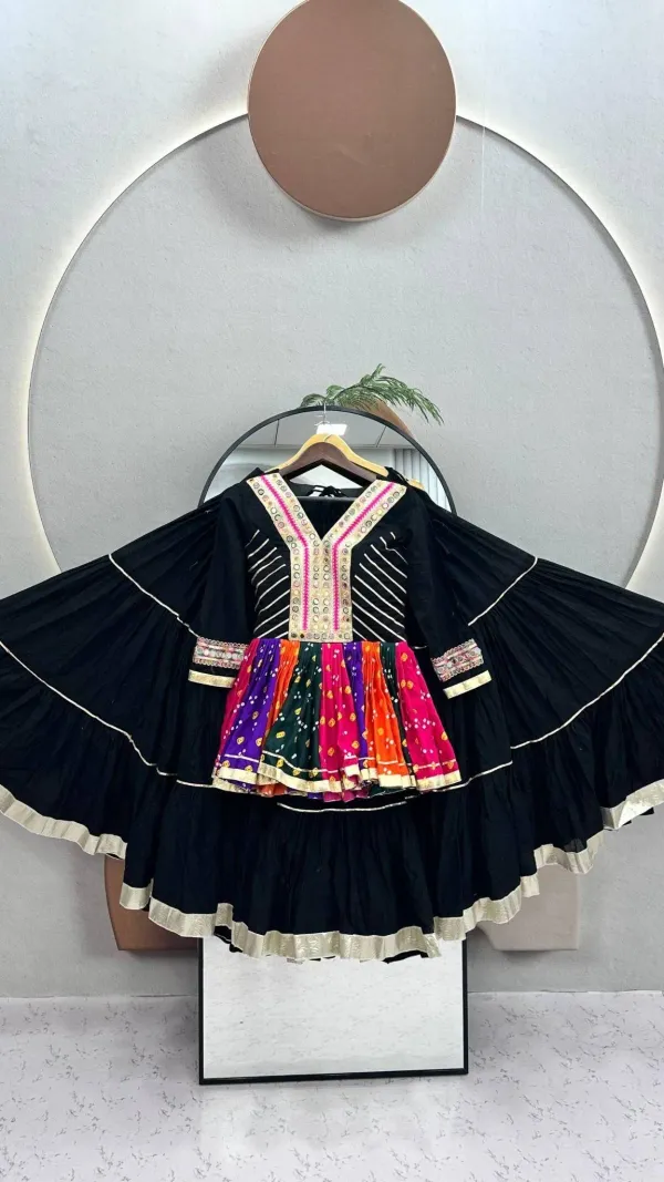 Pure_Cotton_Navratri_Chaniya_Choli_Set_With_Mirror_Work_Koti_Bandhani_Peplum_Accent_Veronica_Fashion_Hub