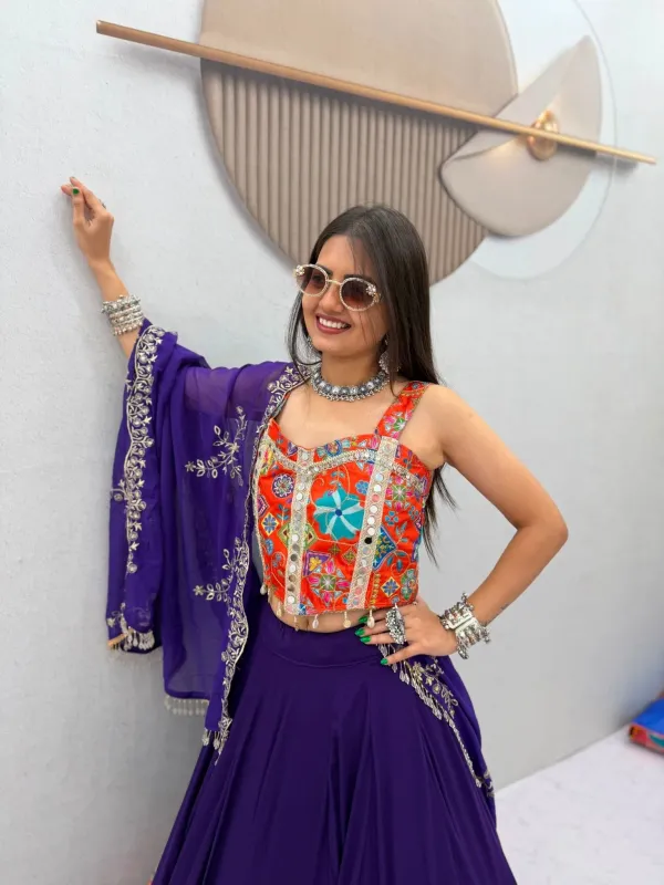 Navratri_Special_Pure_Cotton_Lehenga_Choli_Purple_Navratri_Lehenga_Choli_With_Embroidered_Dupatta_Big_Border