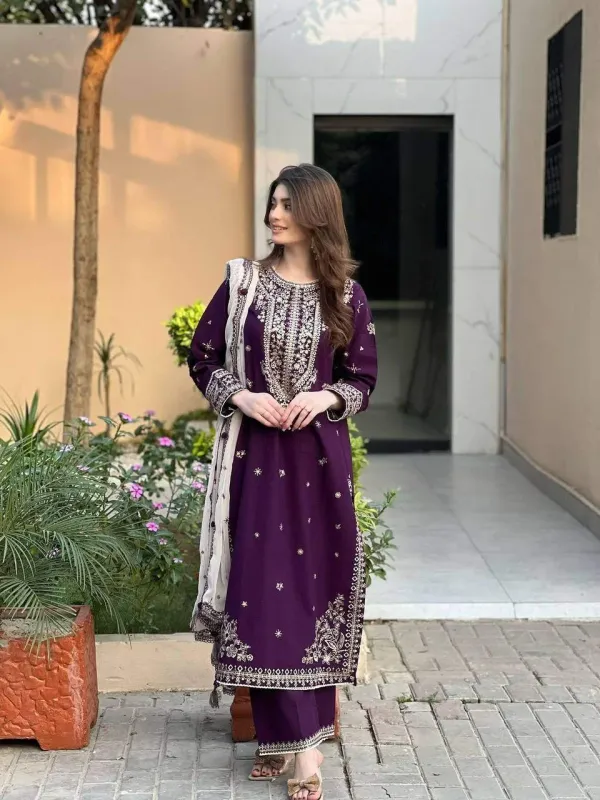 Exclusive_And_Trendy_For_Season_Our_Sequence_Embroidery_Worked_Top_Pant_And_Dupatta