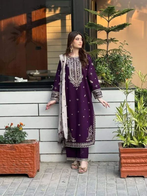 Exclusive_And_Trendy_For_Season_Our_Sequence_Embroidery_Worked_Top_Pant_And_Dupatta
