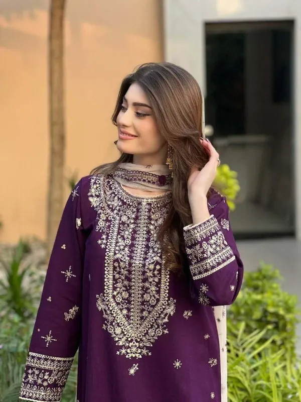 Exclusive_And_Trendy_For_Season_Our_Sequence_Embroidery_Worked_Top_Pant_And_Dupatta
