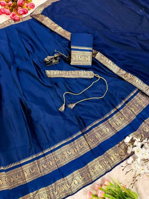 Narayan_Pattu_Lehenga_Is_A_Traditional_South_Indian_Ensemble_Crafted_From_Premium_Silk_Pattu_And_Distinguished_By_Intricate_Royal_Zari_Weaving