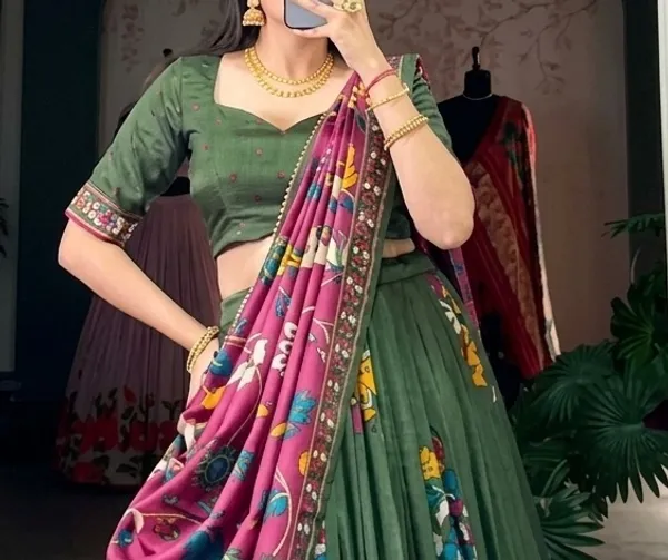 Cultural_Ajarakh_Print_Decorative_Lahenga_Choli_For_Women