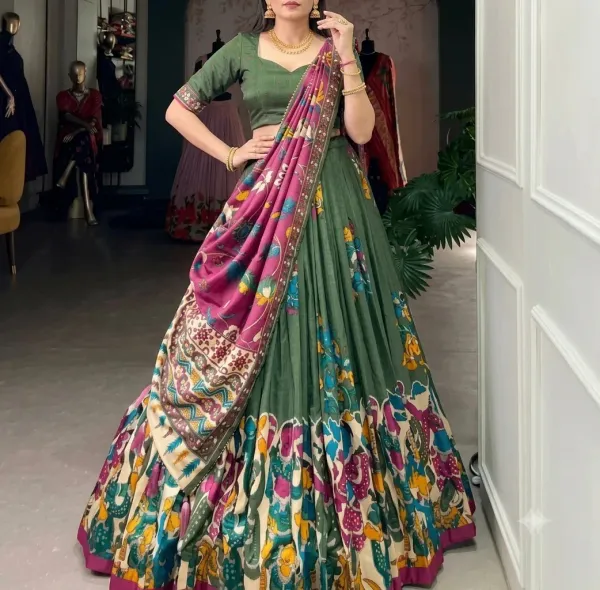 Cultural_Ajarakh_Print_Decorative_Lahenga_Choli_For_Women