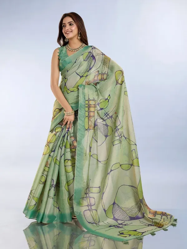 Light_Green_Abstract_Linen_Printed_Saree