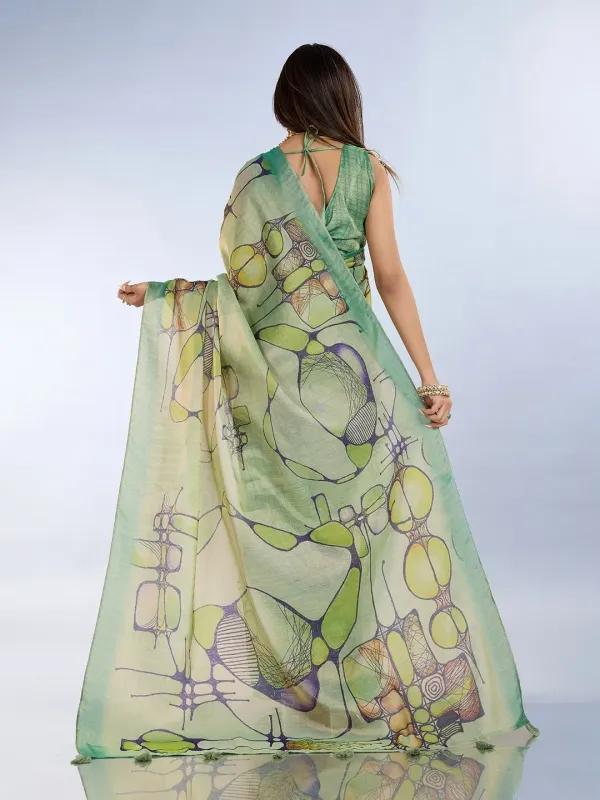 Light_Green_Abstract_Linen_Printed_Saree