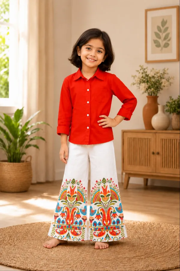 Girls_Red_Shirt_Printed_Palazzo_Set_Ethnic_Wear