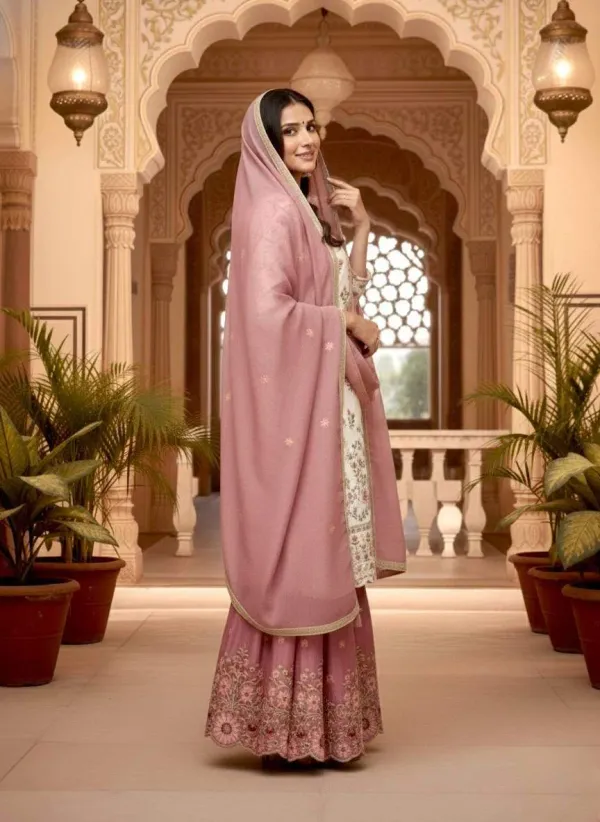 New_Designer_Party_Wear_Look_Pur_Gmy_Silk_Top_Plazzo_Dupatta_Set