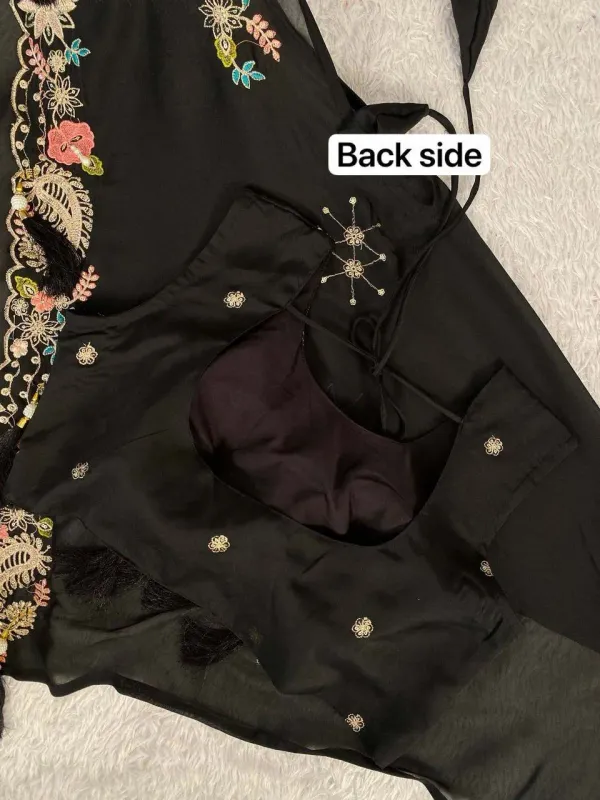 Party_And_Wedding_Season_Our_3_Piece_Indo_Western_Shrug_Dhoti_And_Blouse_With_Sequence_Embroidery_Work