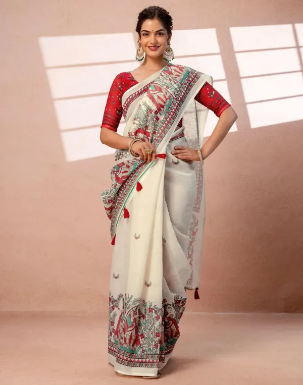 Off_White_Motifs_Linen_Blend_Block_Print_Saree