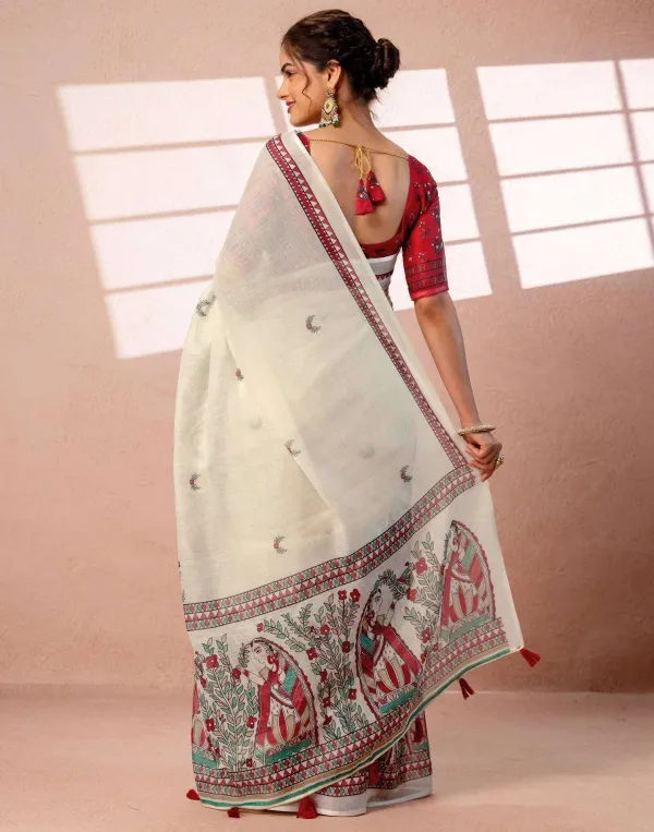 Off_White_Motifs_Linen_Blend_Block_Print_Saree