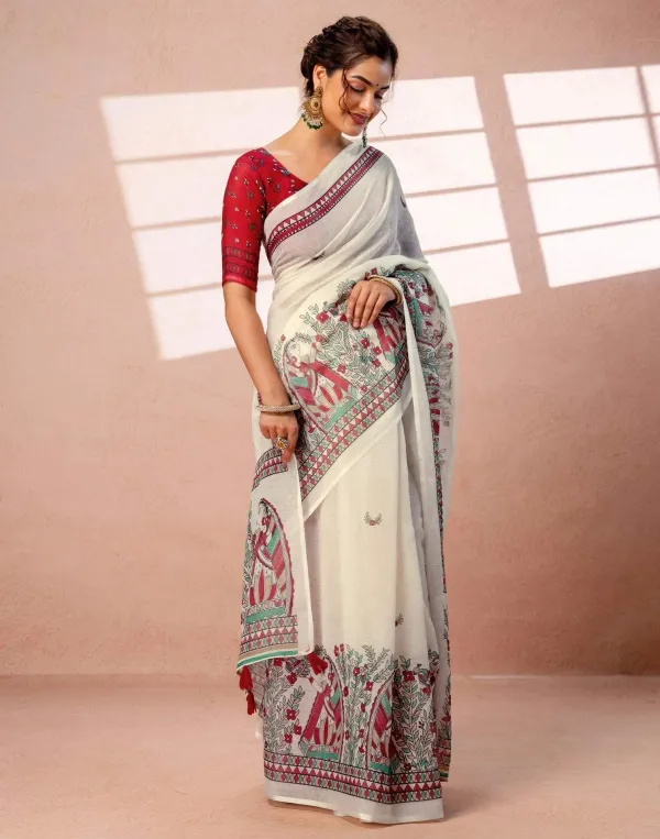 Off_White_Motifs_Linen_Blend_Block_Print_Saree