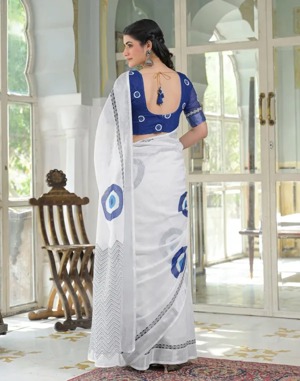 White_Najariya_Linen_Printed_Saree