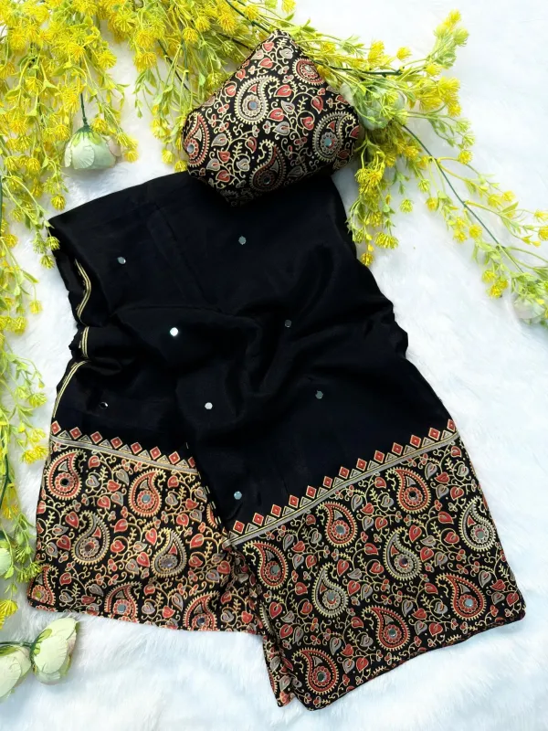 Elegant_Ajarakh_Print_Mirror_Work_Ethnic_Saree_Collection_For_Women