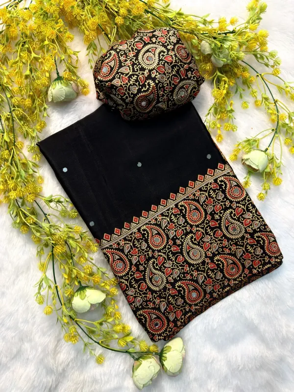 Elegant_Ajarakh_Print_Mirror_Work_Ethnic_Saree_Collection_For_Women