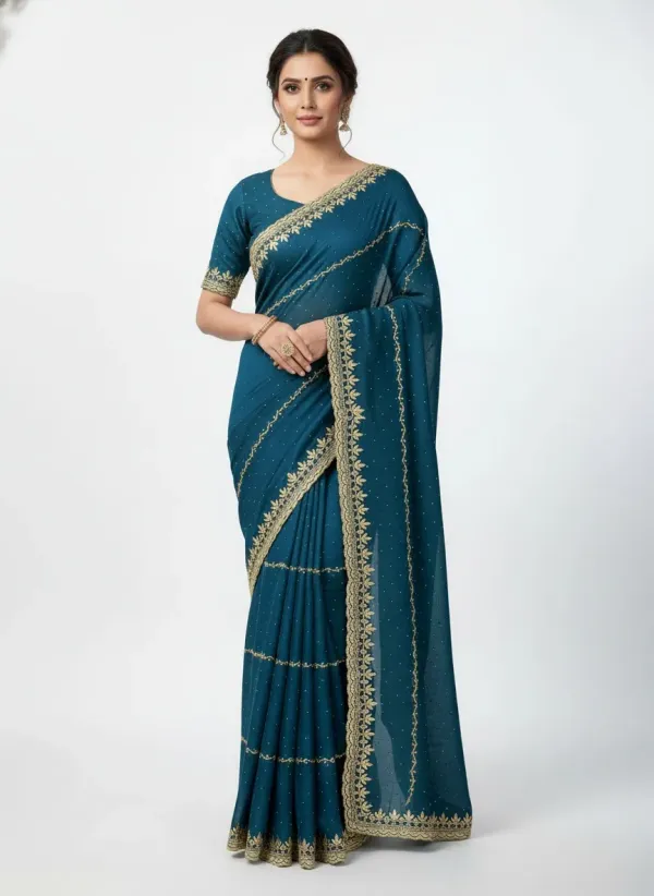 Soft_Satin_Chiffon_Embroidery_Sarees_For_Women