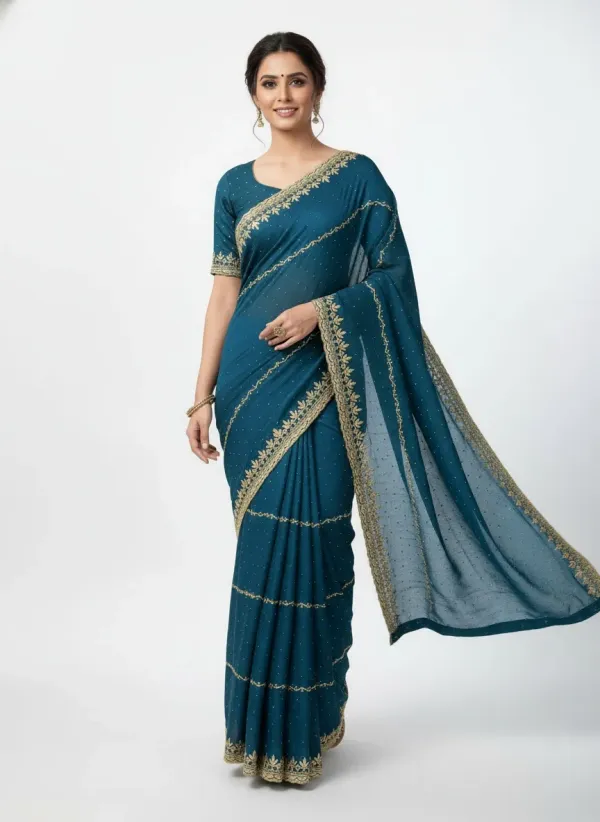 Soft_Satin_Chiffon_Embroidery_Sarees_For_Women