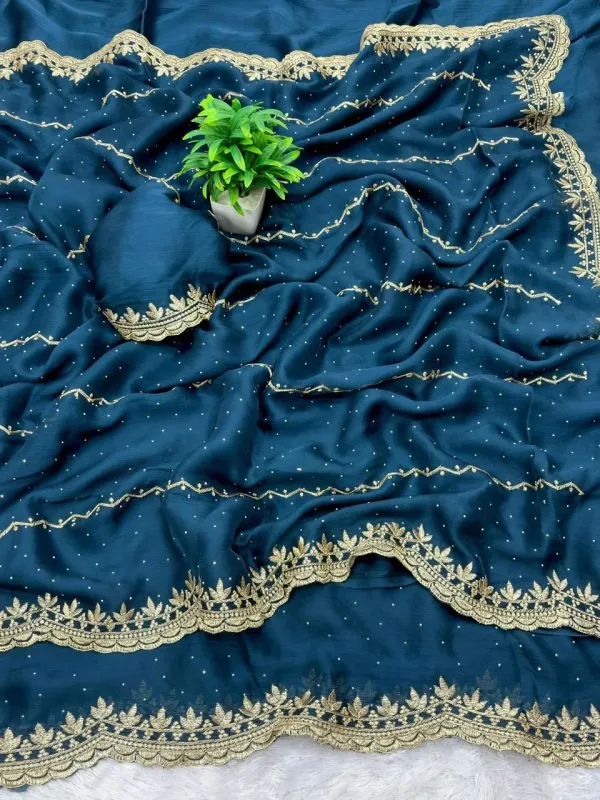 Soft_Satin_Chiffon_Embroidery_Sarees_For_Women