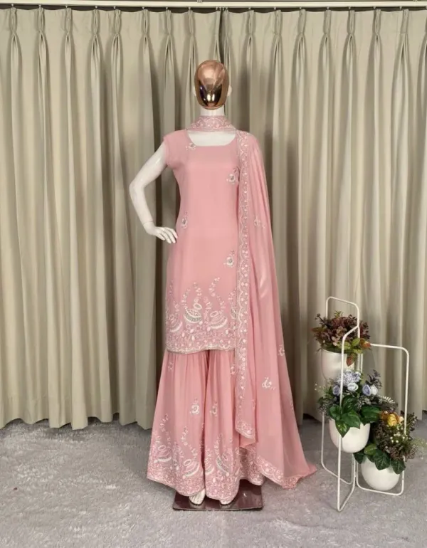 Party_And_Wedding_Season_Our_3_Piece_Kurti_Sarara_And_Dupatta_With_Sequence_Embroidery_Work