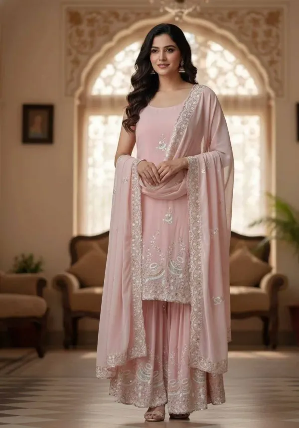 Party_And_Wedding_Season_Our_3_Piece_Kurti_Sarara_And_Dupatta_With_Sequence_Embroidery_Work