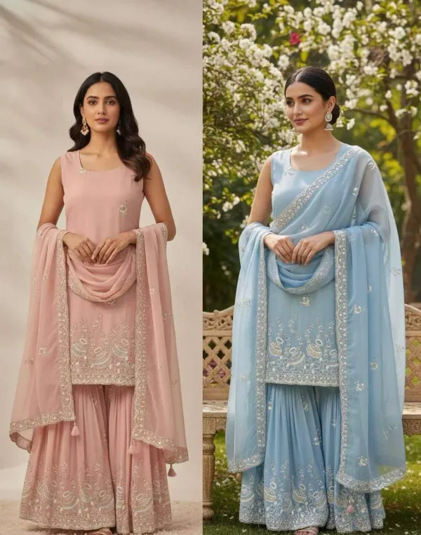 Party_And_Wedding_Season_Our_3_Piece_Kurti_Sarara_And_Dupatta_With_Sequence_Embroidery_Work