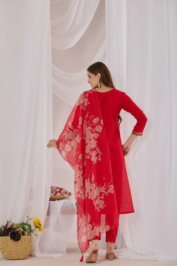 Red_Embroidered_Straight_Kurta_Set