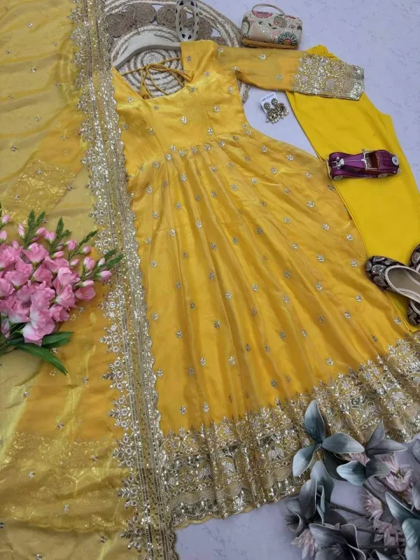 Bright_Yellow_Organza_Anarkali_Suit_Set_With_Heavy_Sequin_Embroidery_Elephant_Zari_Border_Dupatta_Veronica_Fashion_Hub