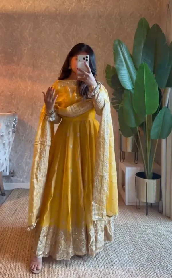 Bright_Yellow_Organza_Anarkali_Suit_Set_With_Heavy_Sequin_Embroidery_Elephant_Zari_Border_Dupatta_Veronica_Fashion_Hub