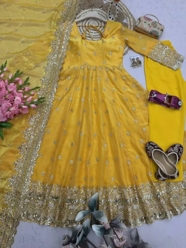 Bright_Yellow_Organza_Anarkali_Suit_Set_With_Heavy_Sequin_Embroidery_Elephant_Zari_Border_Dupatta_Veronica_Fashion_Hub
