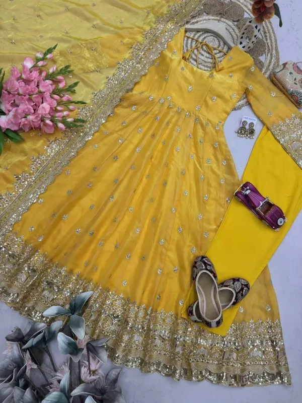 Bright_Yellow_Organza_Anarkali_Suit_Set_With_Heavy_Sequin_Embroidery_Elephant_Zari_Border_Dupatta_Veronica_Fashion_Hub