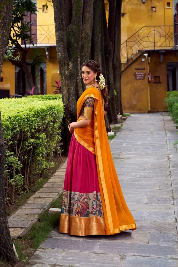 Pink_Elegant_Aastha_Silk_Printed_Lehenga_Choli_Set_With_Zari_Weaving_And_Georgette_Dupatta