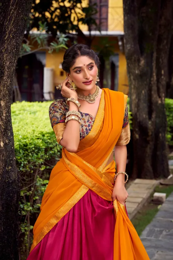 Pink_Elegant_Aastha_Silk_Printed_Lehenga_Choli_Set_With_Zari_Weaving_And_Georgette_Dupatta