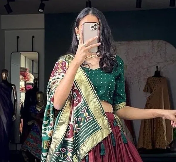 Cultural_Ajarakh_Print_Decorative_Lahenga_Choli_For_Women