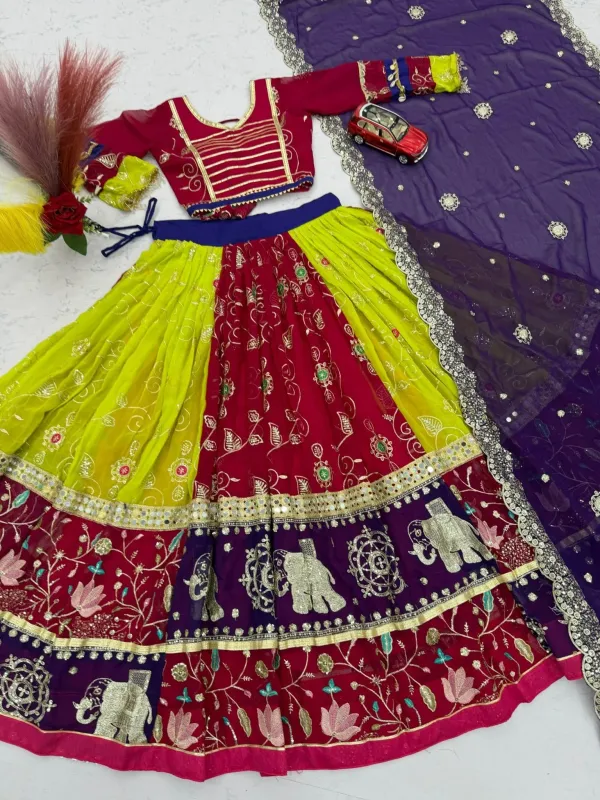 Navratri_Special_Multicolor_Designer_Lehenga_Choli_With_Embroidered_Dupatta_Traditional_Indian_Ethnic_Wear