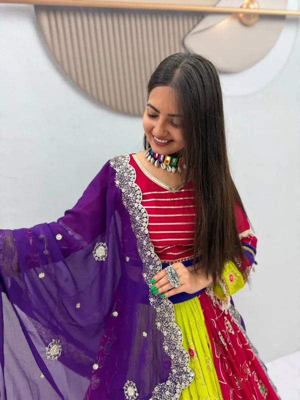Navratri_Special_Multicolor_Designer_Lehenga_Choli_With_Embroidered_Dupatta_Traditional_Indian_Ethnic_Wear