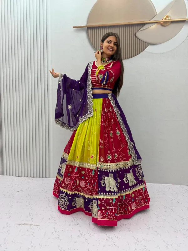 Navratri_Special_Multicolor_Designer_Lehenga_Choli_With_Embroidered_Dupatta_Traditional_Indian_Ethnic_Wear