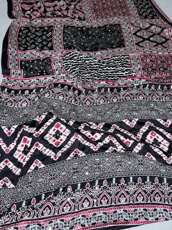 Classic_Ajarakh_Printed_Real_Mirror_Designer_Saree_For_Women